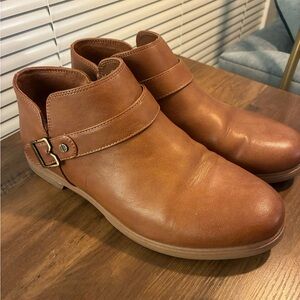 Dr. Scholl's Brown Ankle Booties with Buckle